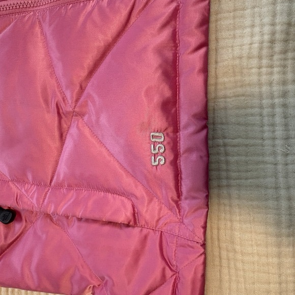 The North Face 550 Puffer Vest Goose Down Women's Sz Large Pink Full Zip - Picture 3 of 16